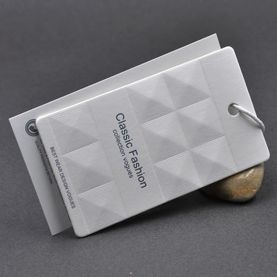 OEM DIY Embossed Debossing Personalized Hang Tag With String