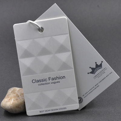 OEM DIY Embossed Debossing Personalized Hang Tag With String