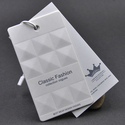 OEM DIY Embossed Debossing Personalized Hang Tag With String