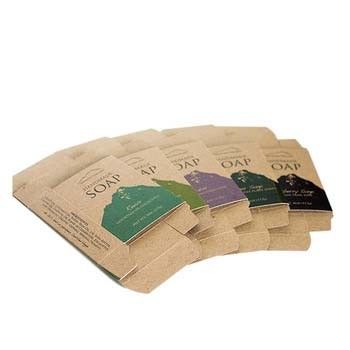 Recycled 350gsm Cardboard Soap Packaging Boxes Embossing Printing