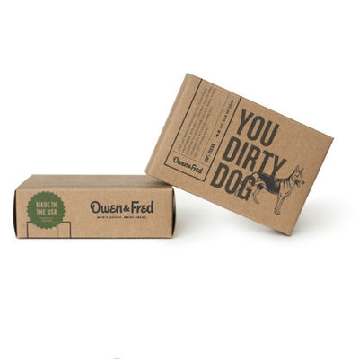 Recycled 350gsm Cardboard Soap Packaging Boxes Embossing Printing