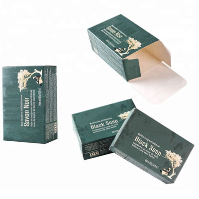 Recycled 350gsm Cardboard Soap Packaging Boxes Embossing Printing