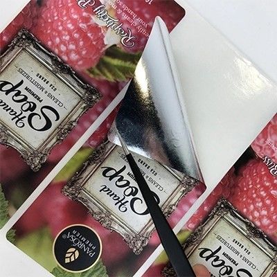Ivory Paper Adhesive Printing Juice Wine Glass Bottle Label Sticker