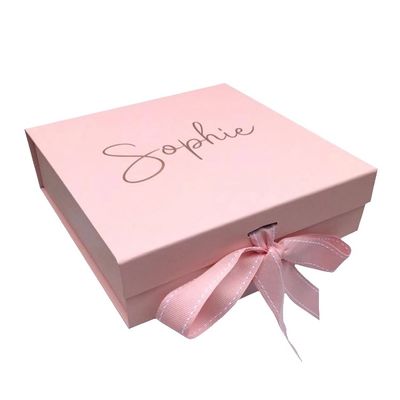 CMYK Pink Gift Packing Boxes With Ribbon