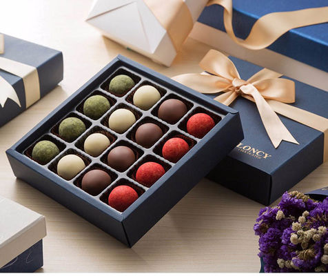 Luxury Rigid Cardboard Custom Food Packaging Boxes With Ribbon