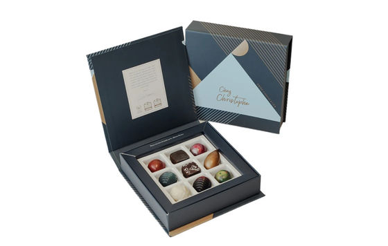 Chocolate Gift 1200g Grey Board Custom Food Packaging Boxes