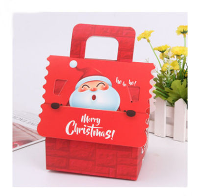 Eco Friendly Christmas gift CMYK Candy Packaging Box With Handle