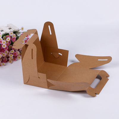 Oil Proof 350gsm kraft paper Salad Packaging Boxes CMYK printing