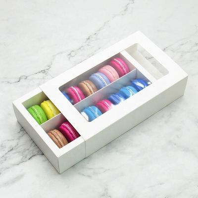 oEM Macaron Custom Food Packaging Boxes With Clear Window