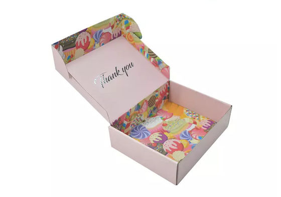 Corrugated Offset Printing CMYK Cosmetic Shipping Box 28*15*6cm