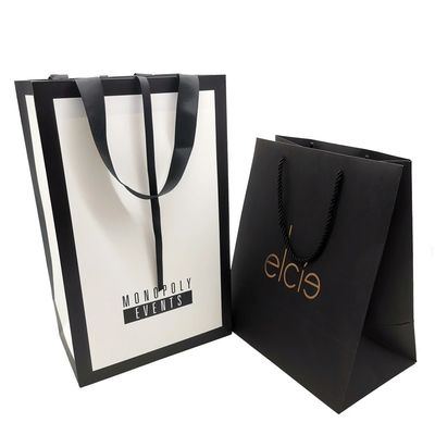 Shopping Packaging Laminated C1S Art Paper Tote Bags Custom Logo