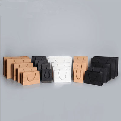 Portable Kraft Paper Offset 4C Printable Paper Bags For Shop Reusable