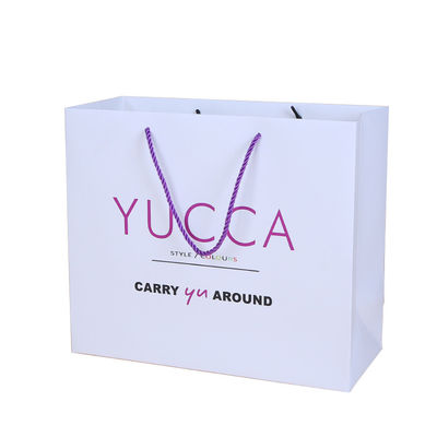 Recyclable 300GSM 1mm Cardboard Paper Bags With Logos Multi Style
