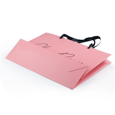 Custom LOGO Cosmetics Gift CMYK Printable Paper Bags With Handle